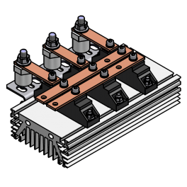 Pont redresseur 6 bornes 230 V/400 V - MF6-F